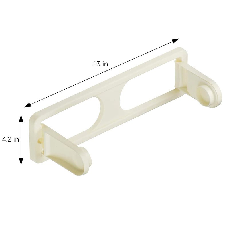 DecorRack Wall Mount Paper Towel Holder for Kitchen and Bath, Flexible Shatterproof -BPA Free- Plastic, Vertical or Horizontal Mount, Under Cabinet Folding Dispenser (Cream) - Image 2